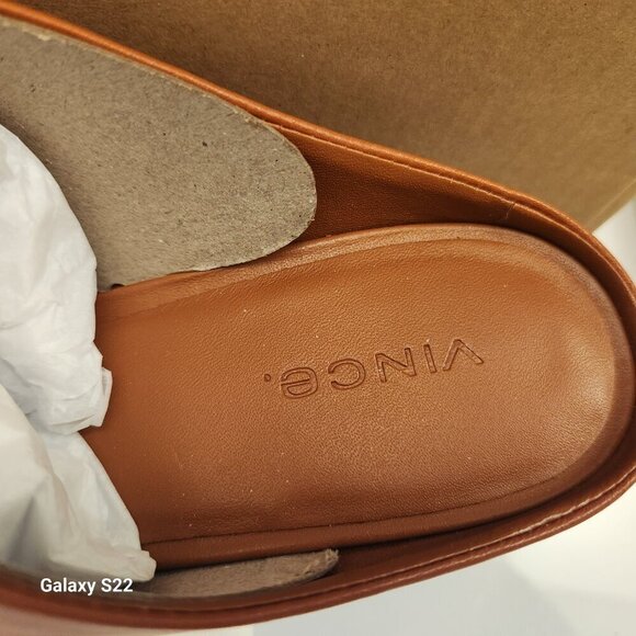 Vince Benita Leather Mule In Rust Amber. NIB. Size 7.5 - Picture 3 of 12